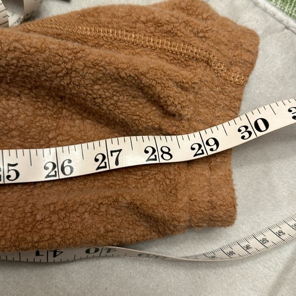Aerie Fleece high waisted Joggers. Size Small. NWT Caramel brown  Zip Front - Picture 5 of 12